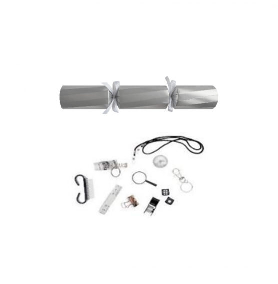 12" Twist Royale Silver Foil Christmas Crackers